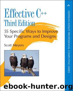 Effective C++: 55 Specific Ways to Improve Your Programs and Designs by Meyers Scott