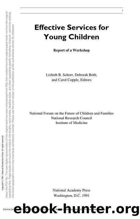 Effective Services for Young Children : Report of a Workshop by unknow