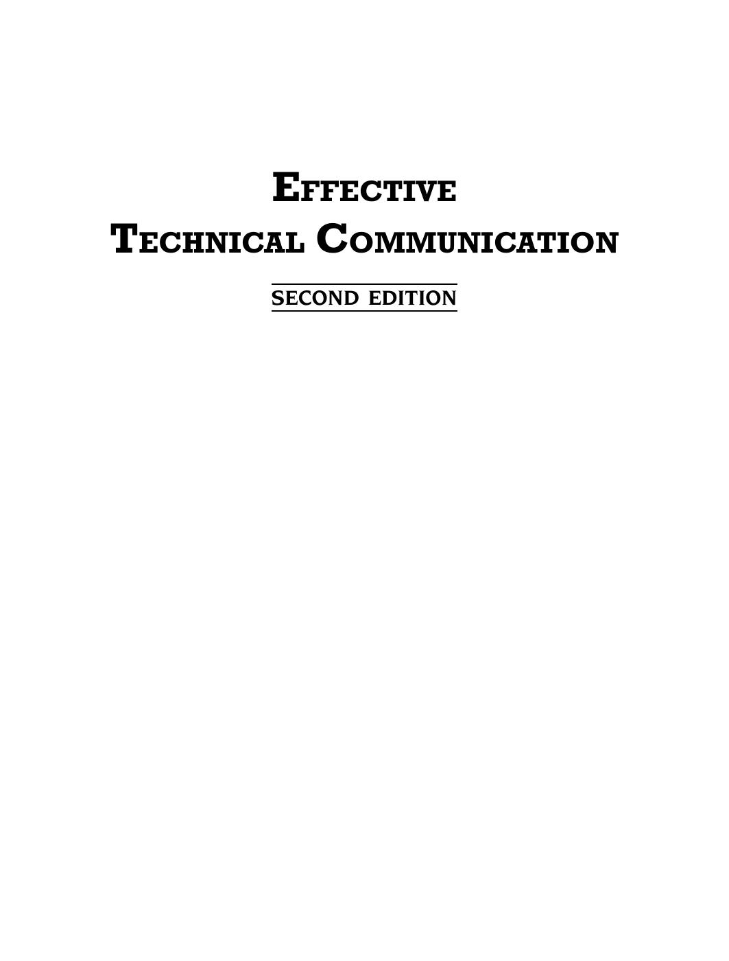 Effective Technical Communication by M. Ashraf Rizvi
