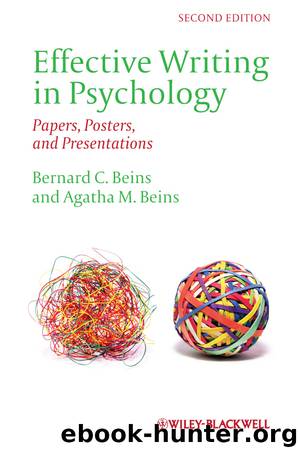 Effective Writing in Psychology by Beins Bernard C.; Beins Agatha M.;