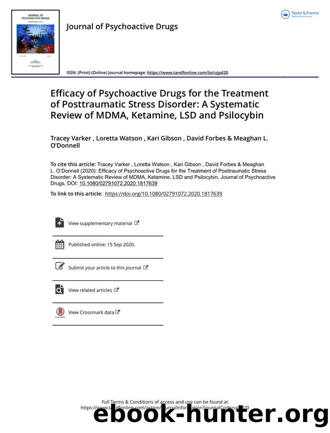 Efficacy of Psychoactive Drugs for the Treatment of Posttraumatic Stress Disorder: A Systematic Revi by Tracey Varker & Loretta Watson & Kari Gibson & David Forbes & Meaghan L. O’Donnell