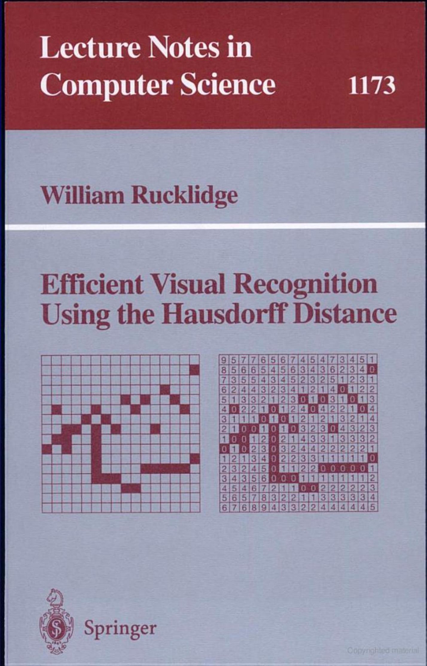 Efficient Visual Recognition Using the Hausdorff Distance by William Rucklidge (eds.)