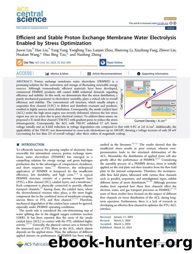Efficient and Stable Proton Exchange Membrane Water Electrolysis Enabled by Stress Optimization by unknow