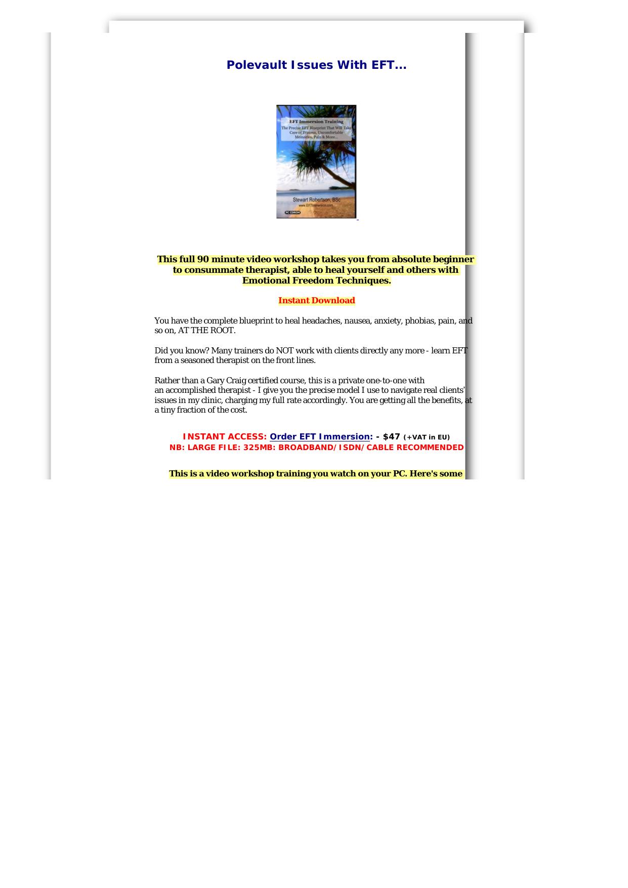 Eft Immersion Training Software. by Best of Kuszter's Collection