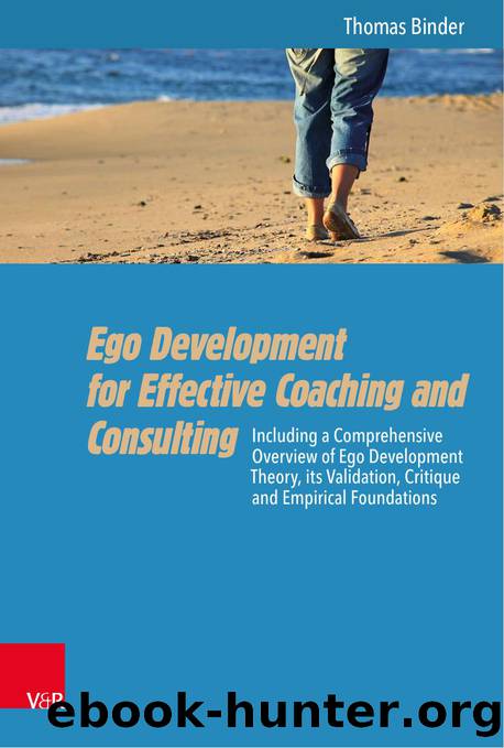 Ego Development for Effective Coaching and Consulting (9783666400056) by Unknown