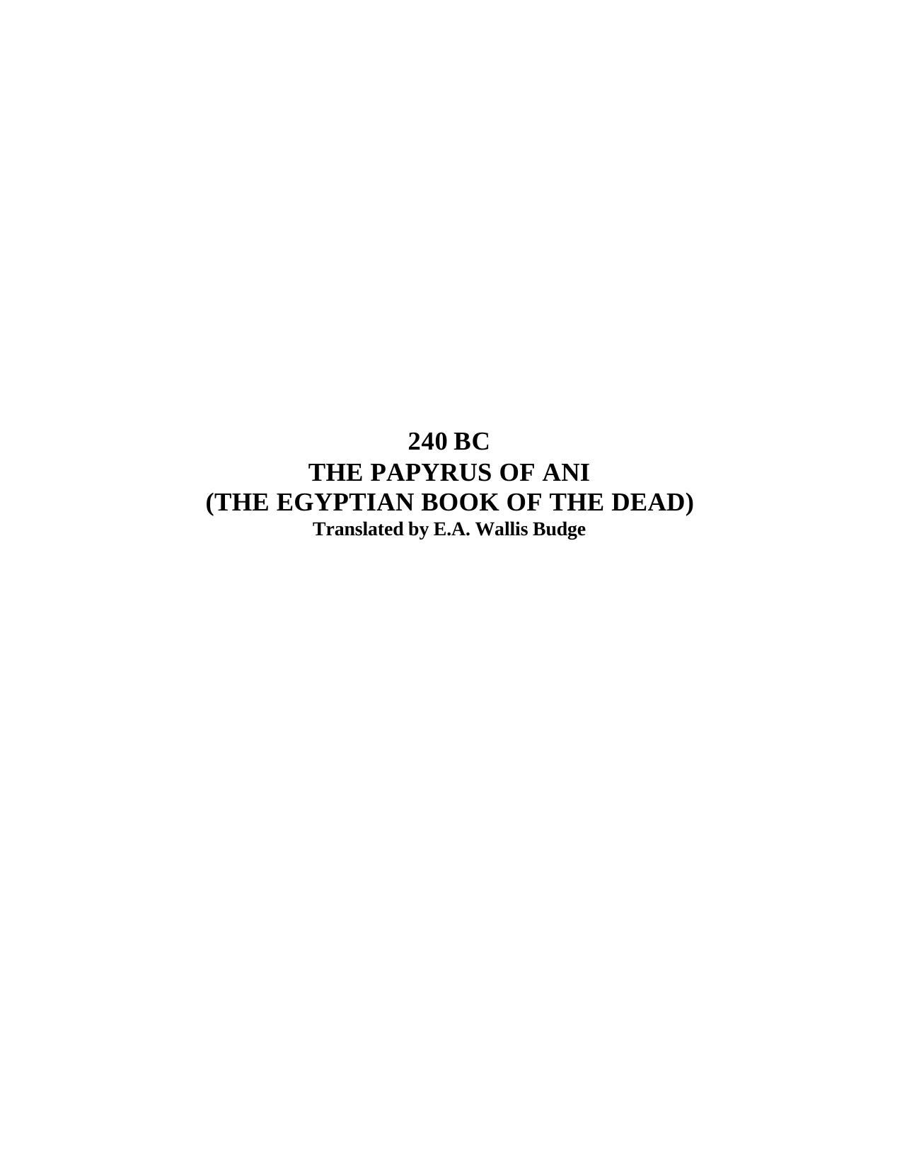 Egyptian Book Of The Dead.PDF by Spurge
