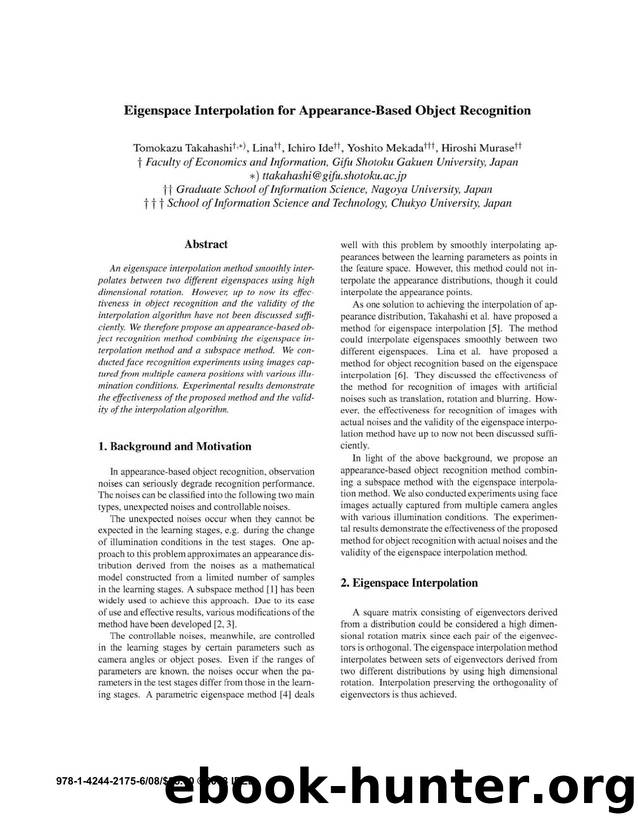 Eigenspace Interpolation for Appearance-Based Object Recognition by 