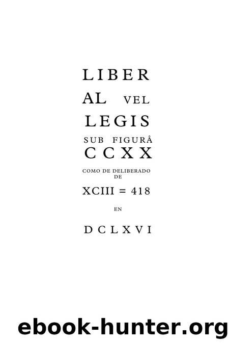 El Libro de la Ley by Aleister Crowley