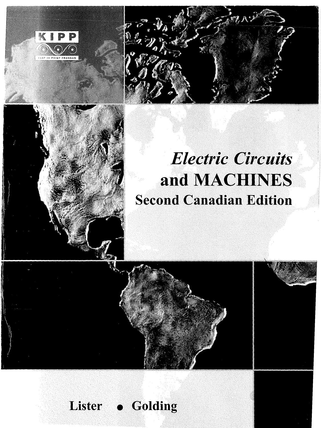 Electric Circuits and Machines by Eugene C. Lister & Michael R. Golding