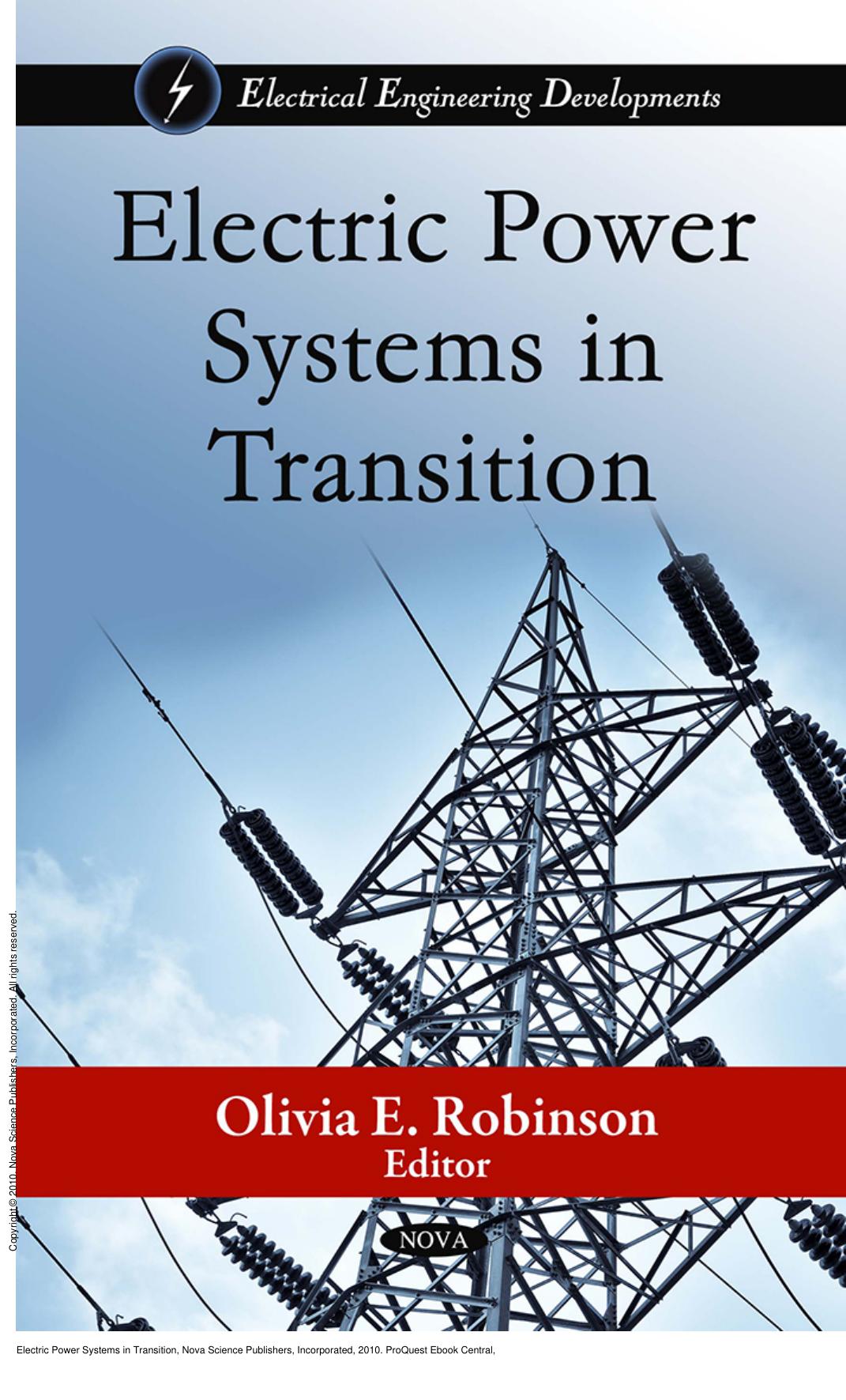 Electric Power Systems in Transition by Olivia E. Robinson