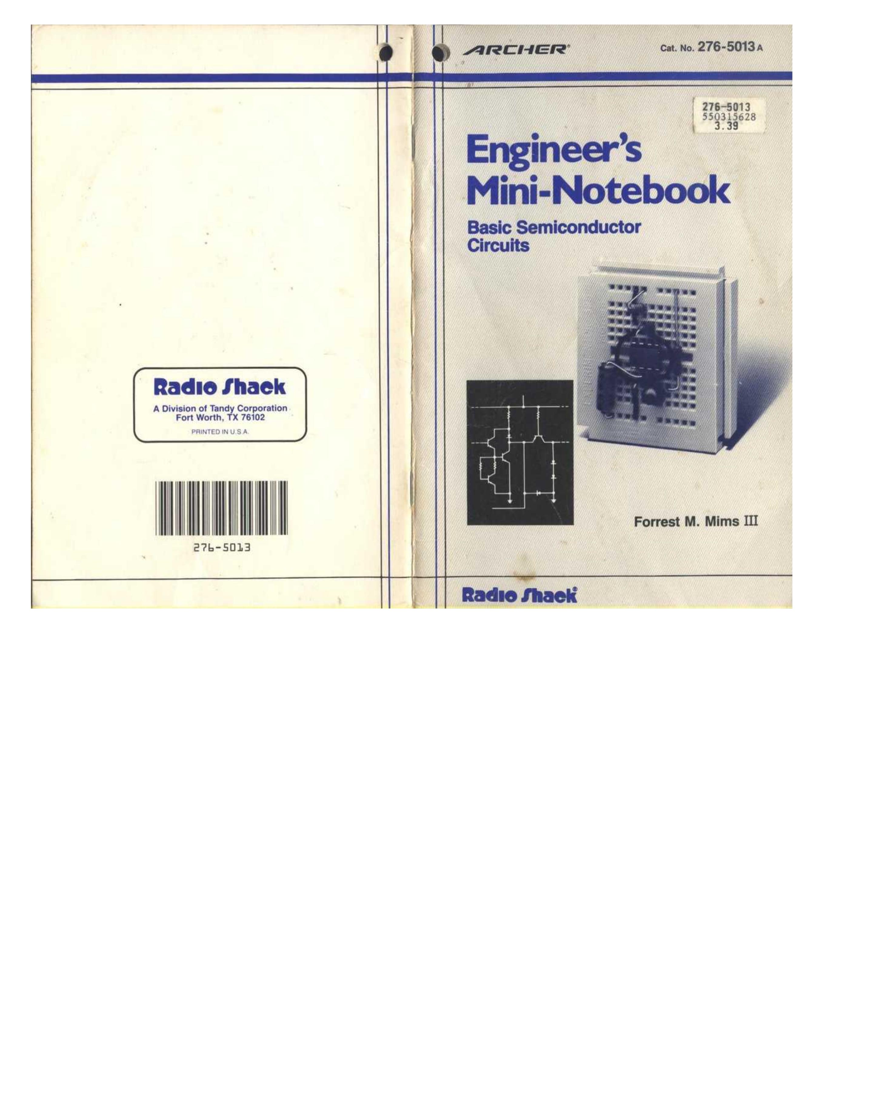 Electrical - Engineer's Mini-Notebook Basic Semiconductor Circuits by Forrest Mims