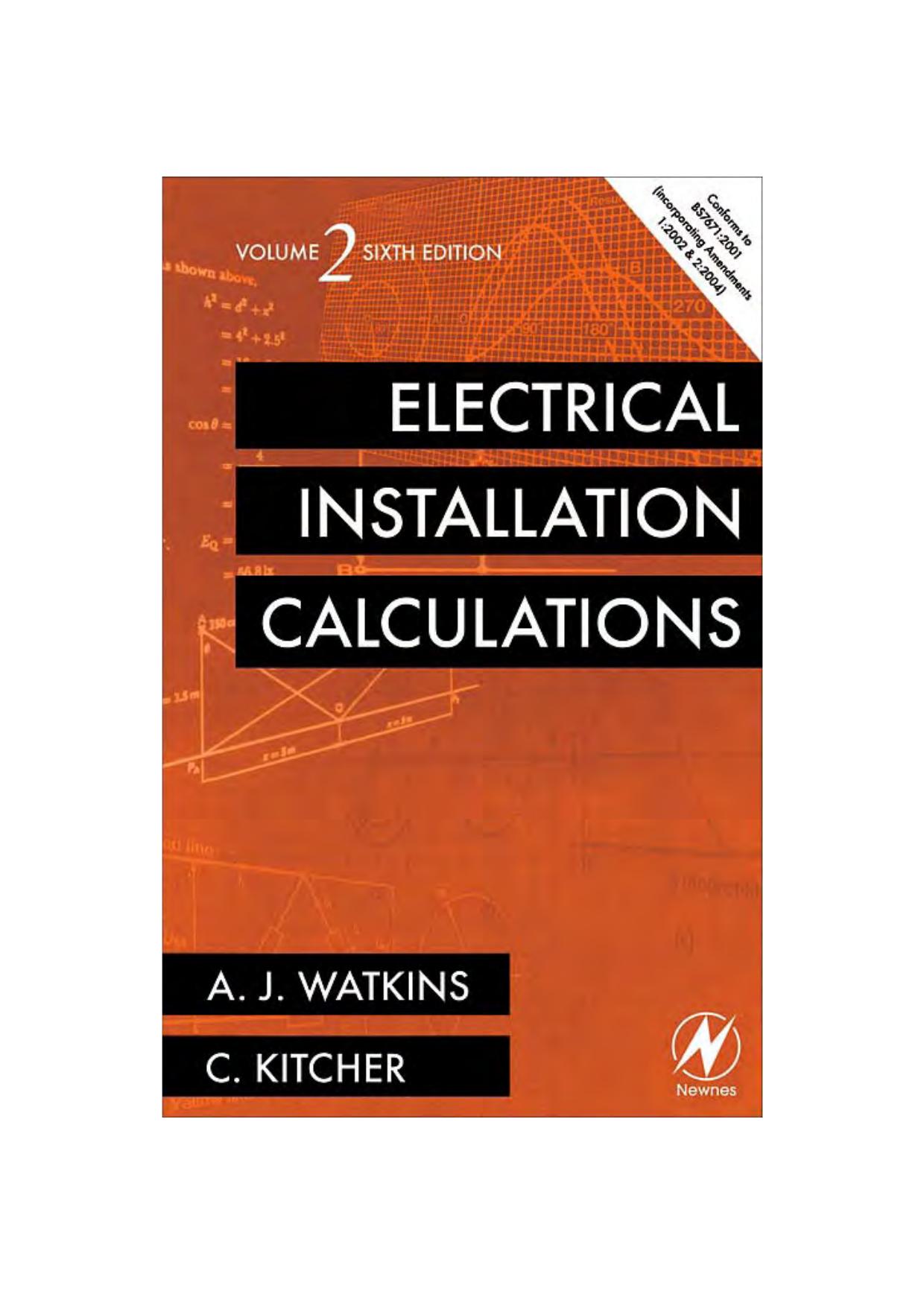 Electrical Installation Calculations by A.J. Watkins Chris Kitcher