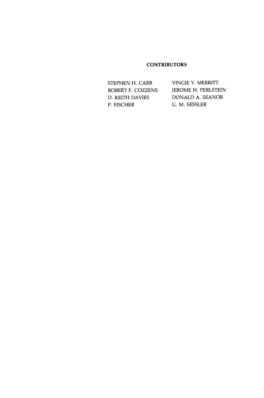 Electrical Properties of Polymers by Donald A. Seanor (Eds.)