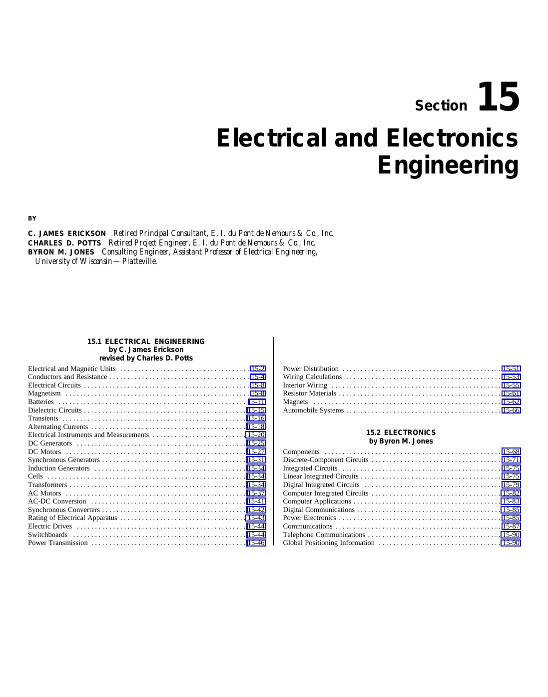 Electrical and Electronics Engineering by Unknown