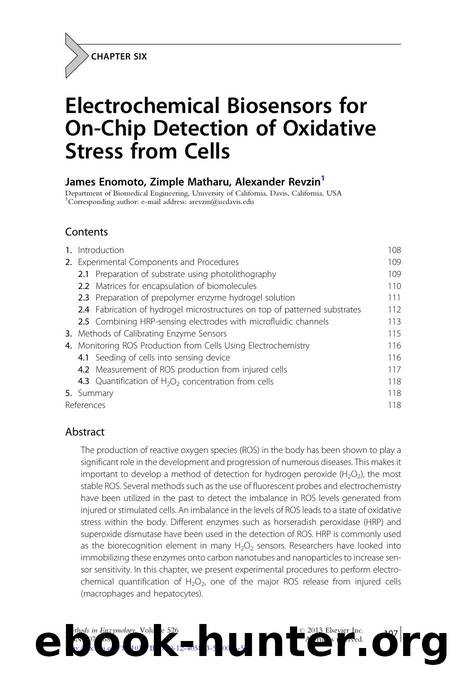 Electrochemical Biosensors for On-Chip Detection of Oxidative Stress from Cells by James Enomoto & Zimple Matharu & Alexander Revzin