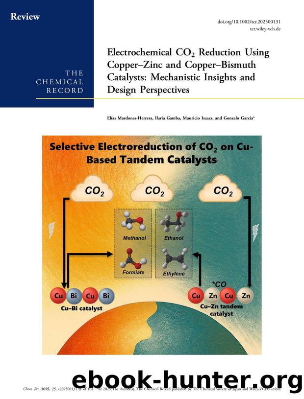Electrochemical CO2 Reduction Using CopperâZinc and CopperâBismuth Catalysts: Mechanistic Insights and Design Perspectives by Elías Mardones‐Herrera & Ilaria Gamba & Mauricio Isaacs & Gonzalo García