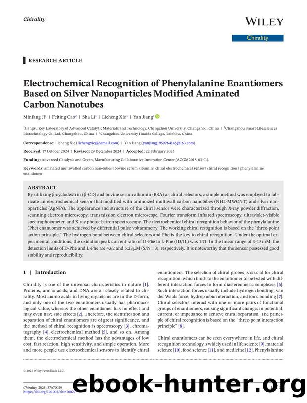 Electrochemical Recognition of Phenylalanine Enantiomers Based on Silver Nanoparticles Modified Aminated Carbon Nanotubes by Unknown