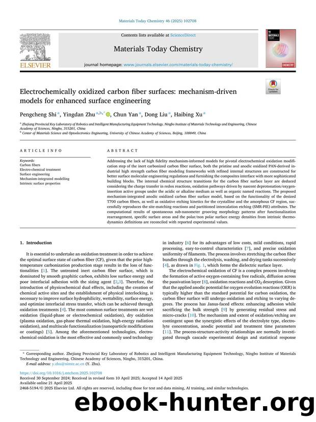 Electrochemically oxidized carbon fiber surfaces: mechanism-driven models for enhanced surface engineering by Pengcheng Shi & Yingdan Zhu & Chun Yan & Dong Liu & Haibing Xu