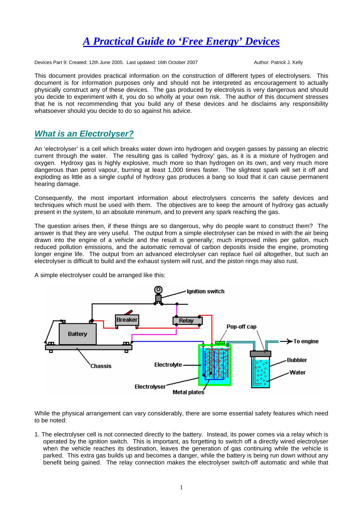 Electrolysis by Unknown