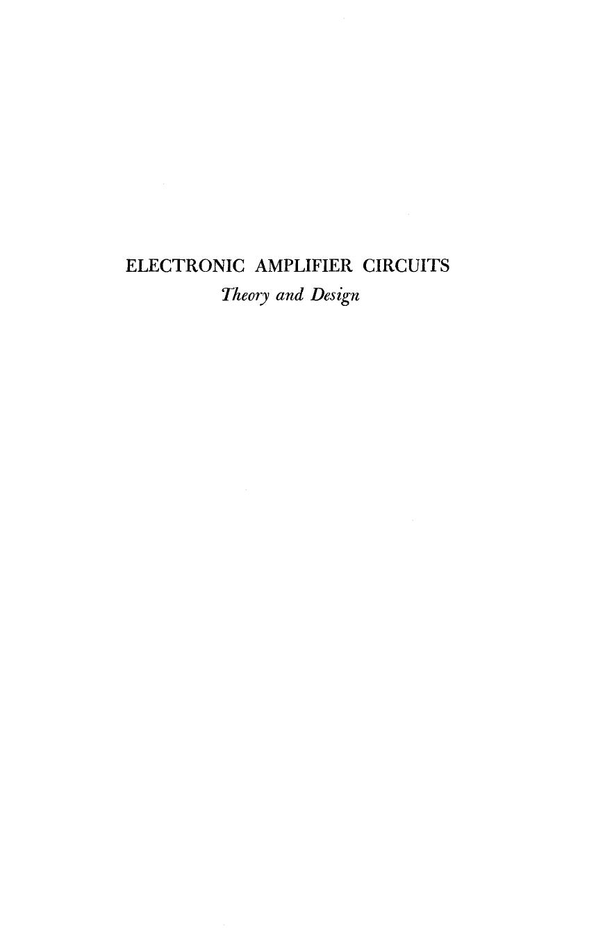 Electronic Amplifier Circuits Theory and Design by joseph pettit