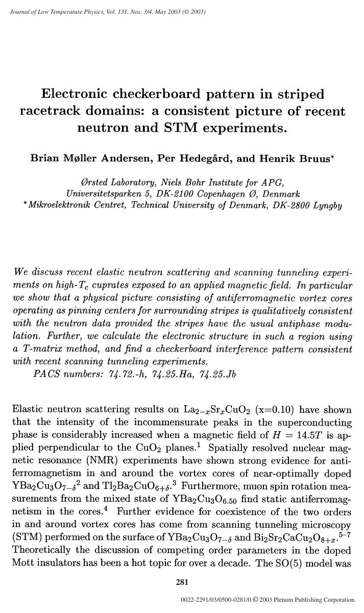 Electronic Checkerboard Pattern in Striped Racetrack Domains: A Consistent Picture of Recent Neutron and STM Experiments by Unknown