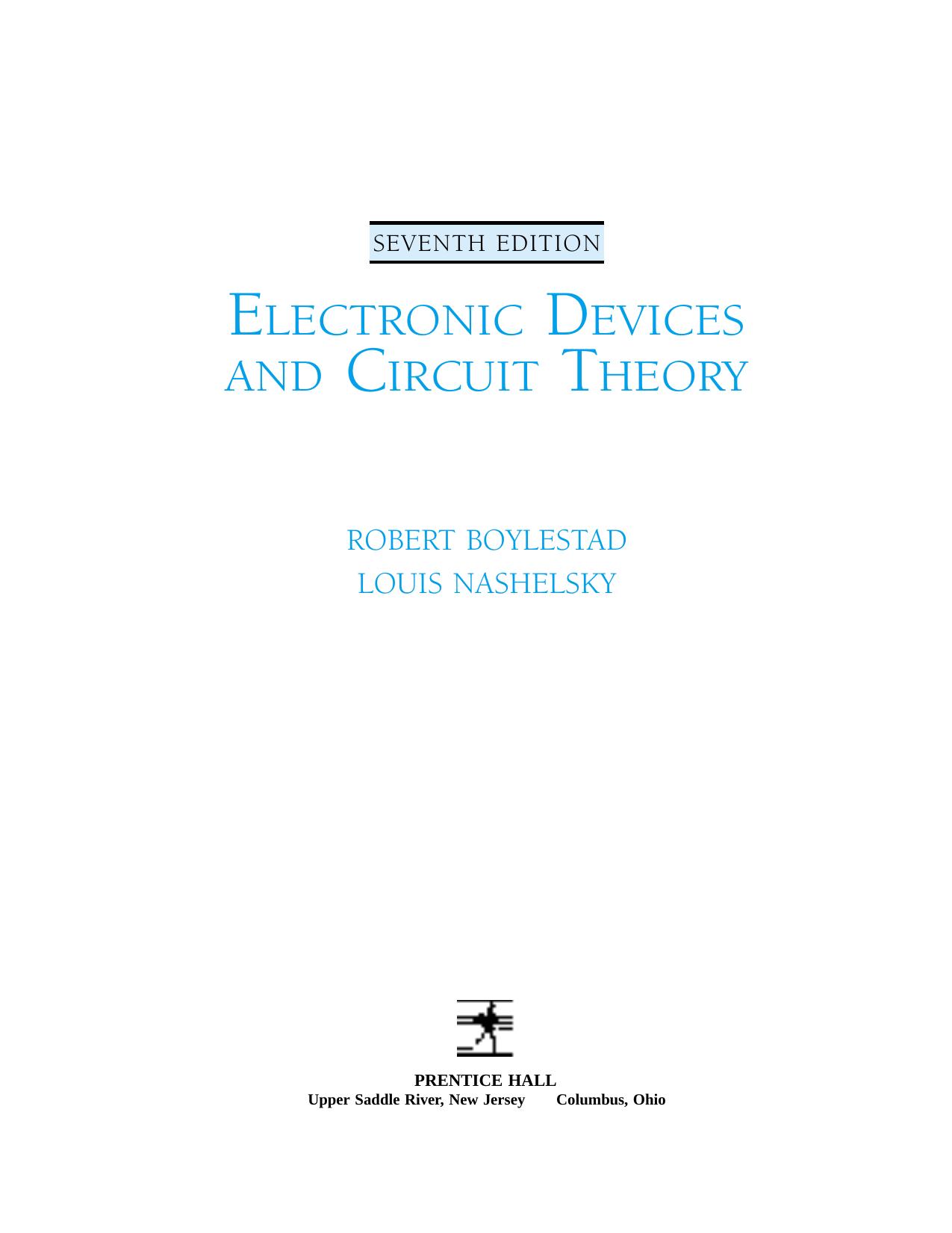 Electronic Devices and Circuit Theory 7th Edition by Unknown