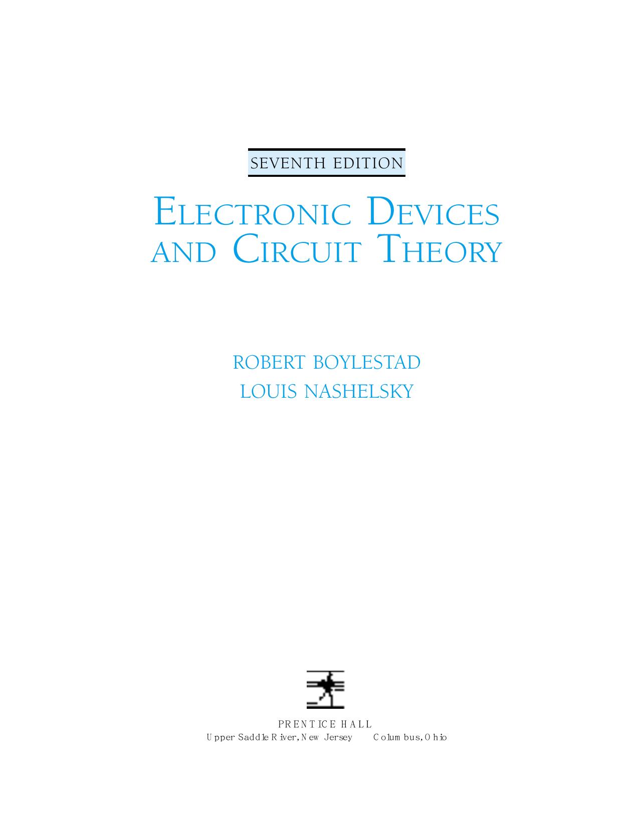 Electronic Devices and Circuit Theory by Boylestad & Nashelsky