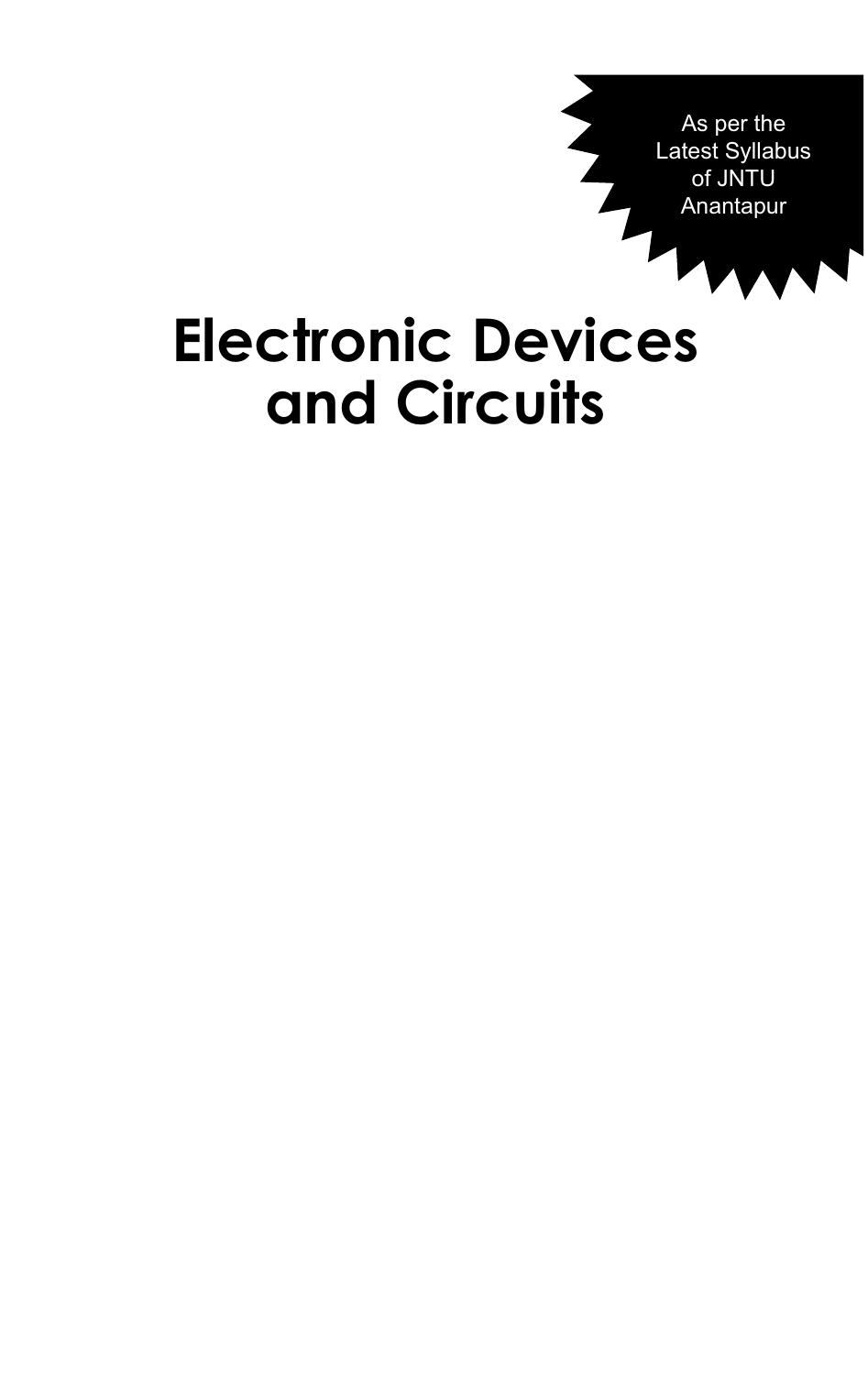 Electronic Devices and Circuits by S. Salivahanan