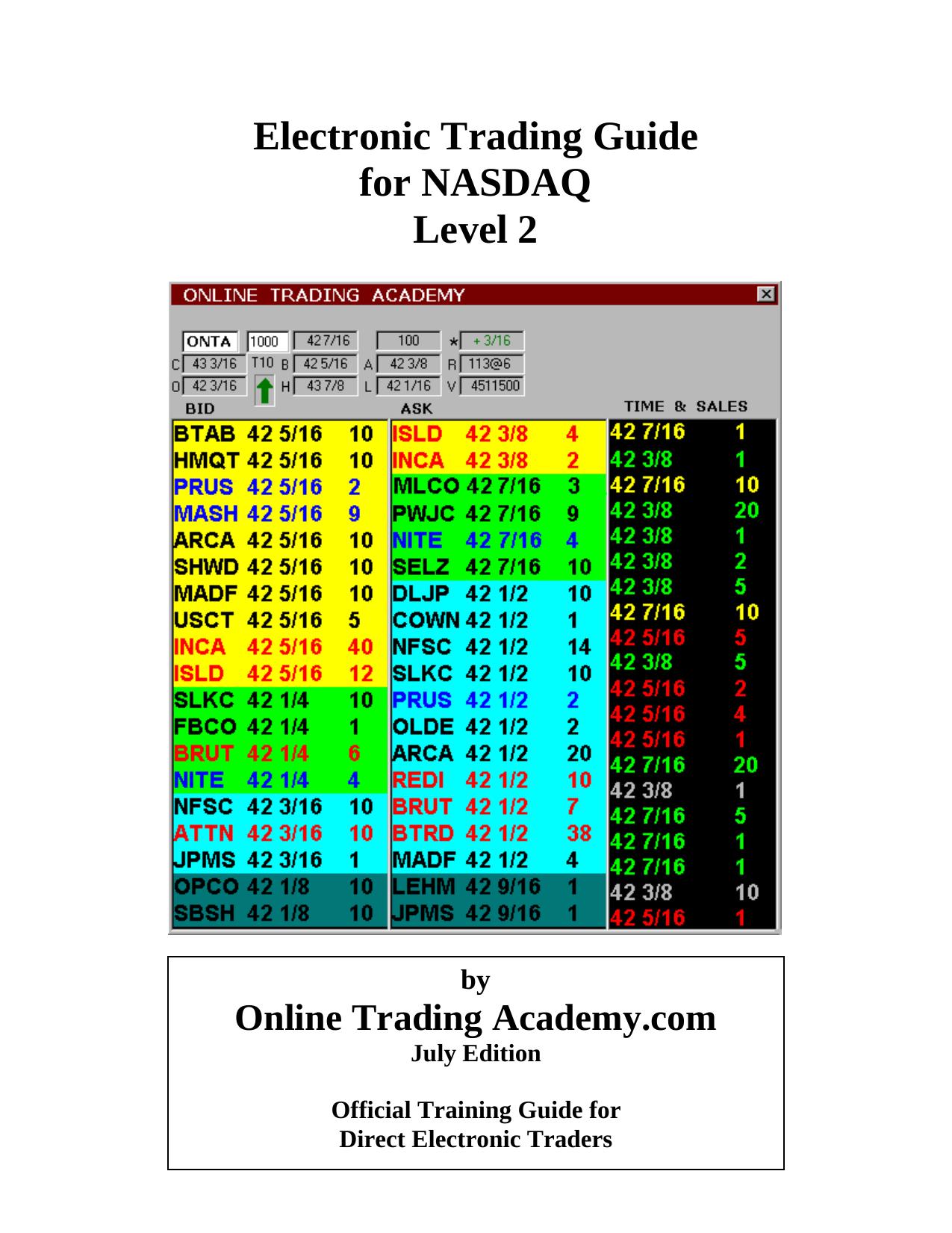 Electronic Trading Guide by Administrator