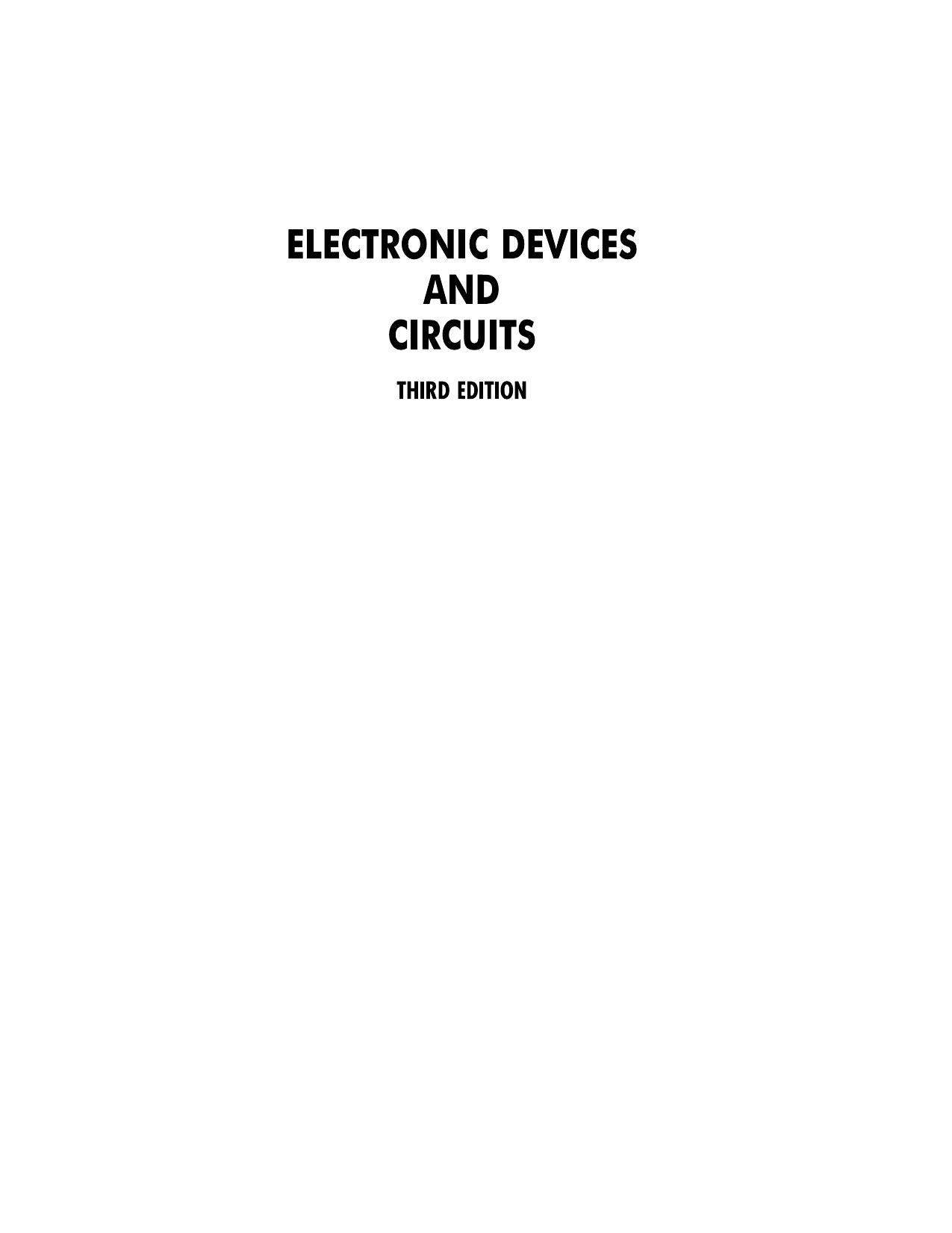 Electronic devices and circuits by S. Salivahanan; N Suresh Kumar