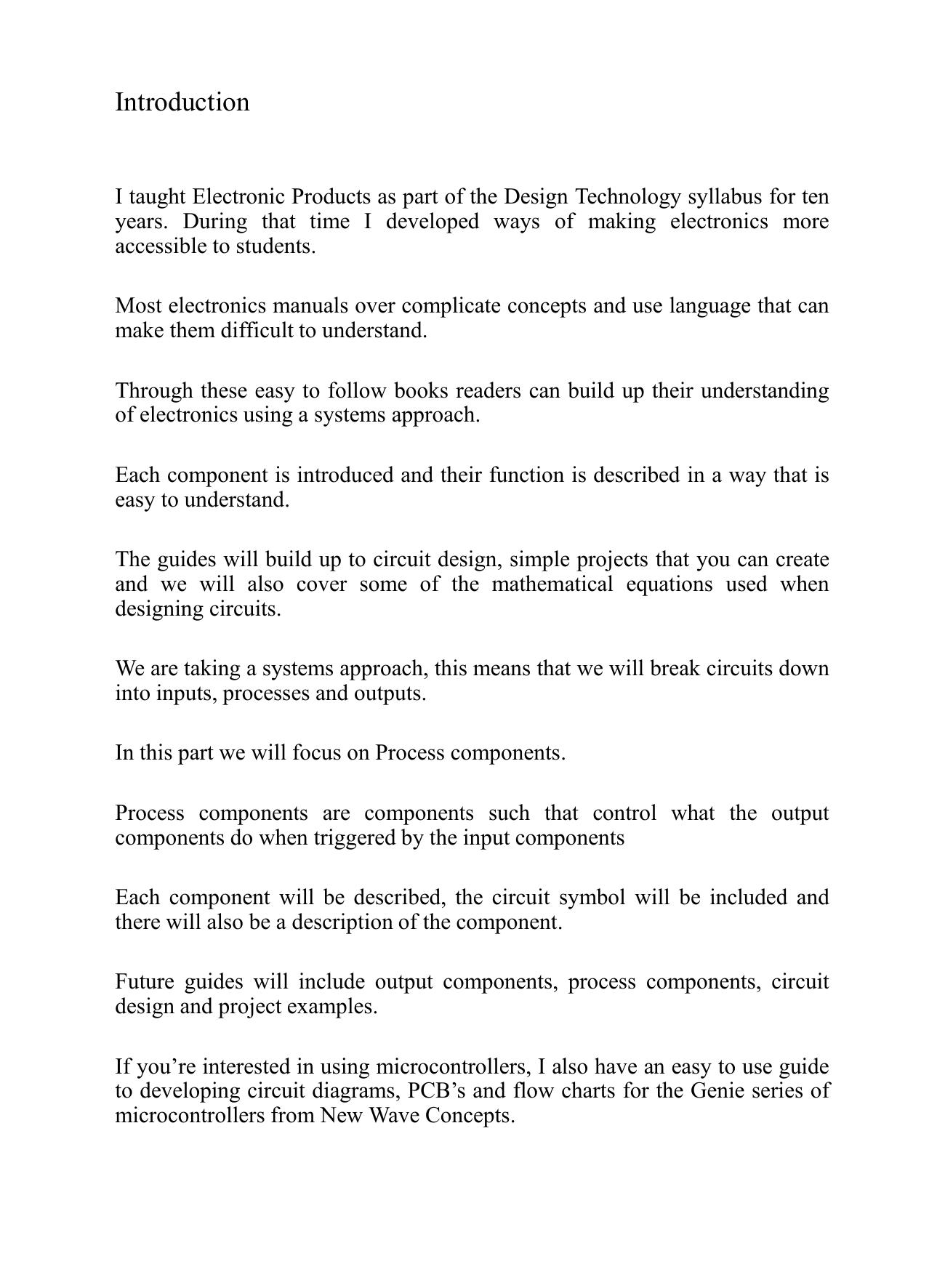 Electronics : A Systems Approach Part 3 Process Components by Unknow