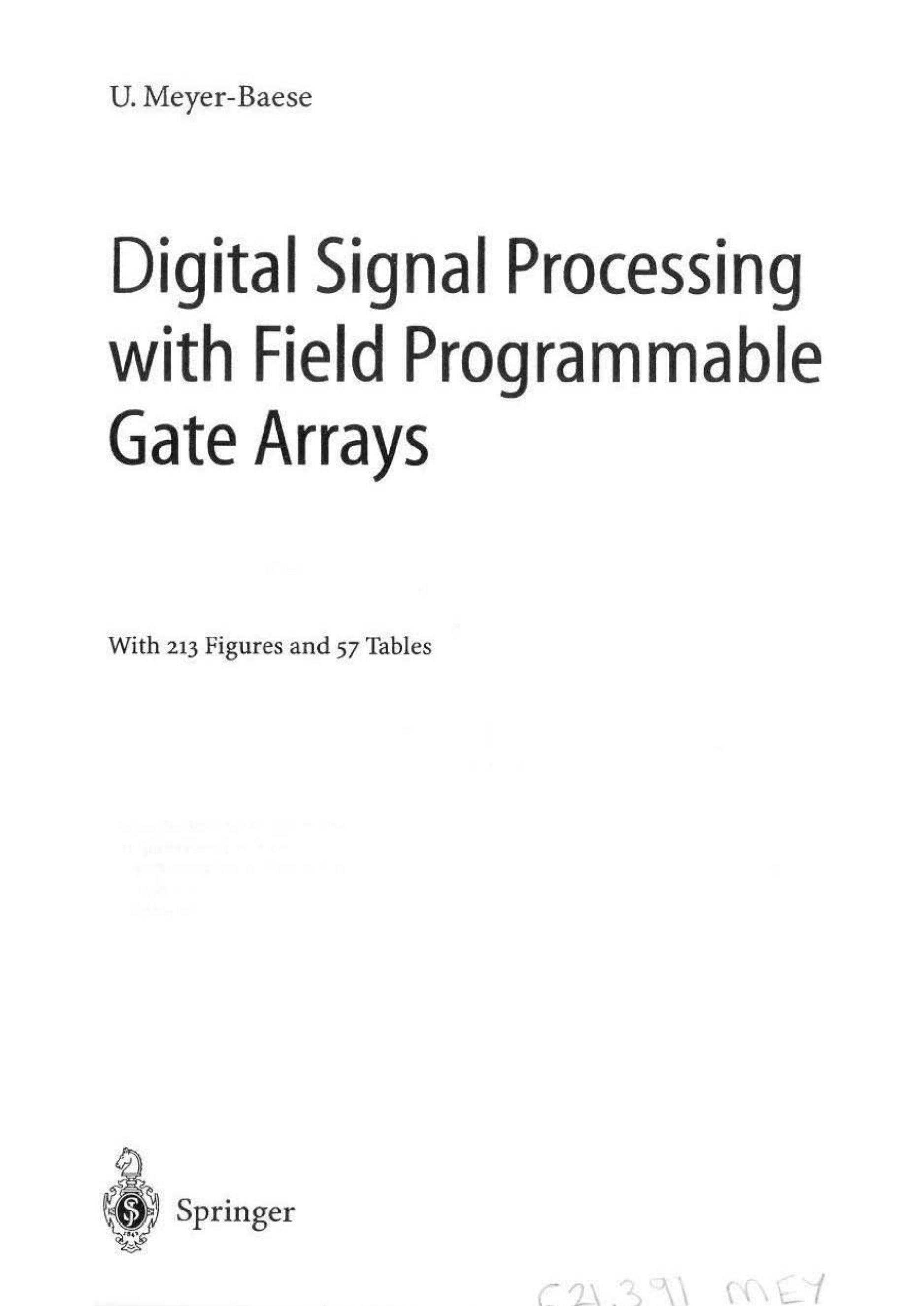 Electronics Digital Cpld And Fpga. Digital Signal Processing With Fpga by Meyer Baese M