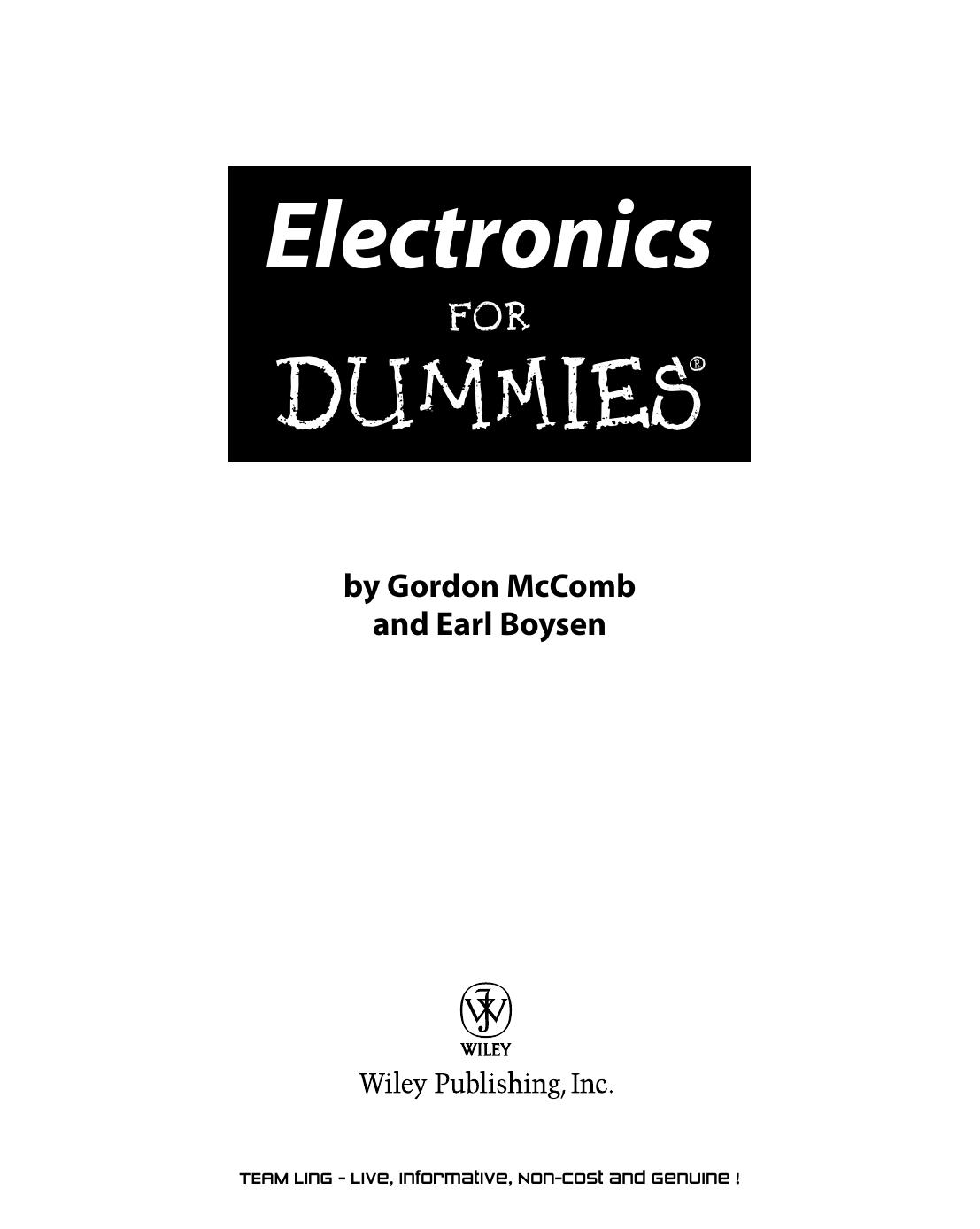 Electronics for DUMmIES by Unknown
