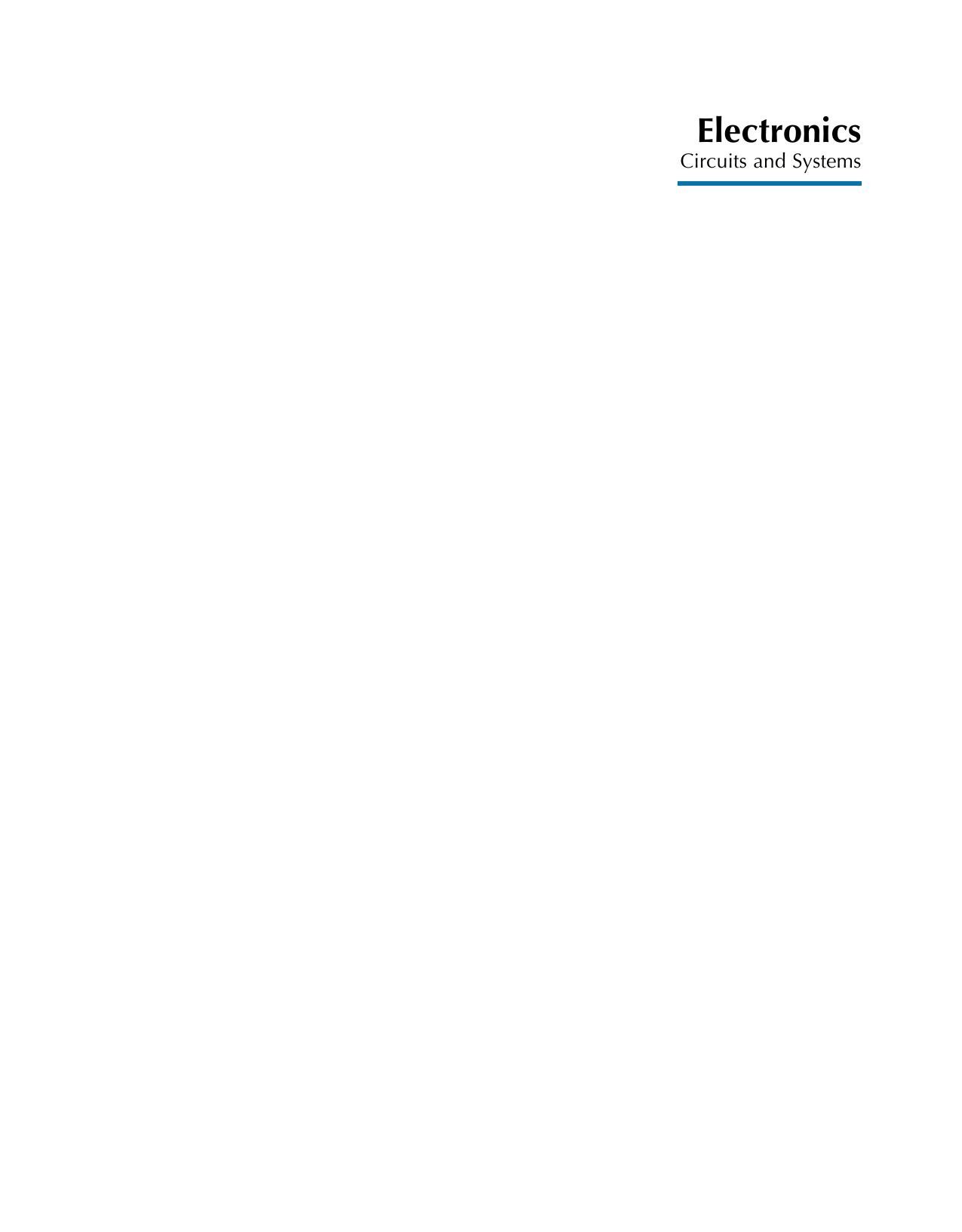 Electronics. Circuits and systems by Owen Bishop