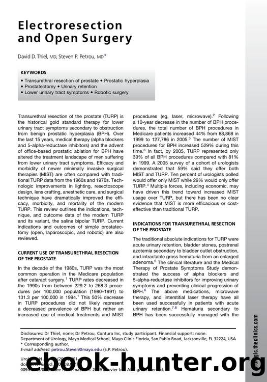 Electroresection and Open Surgery by David D. Thiel MD; Steven P. Petrou MD