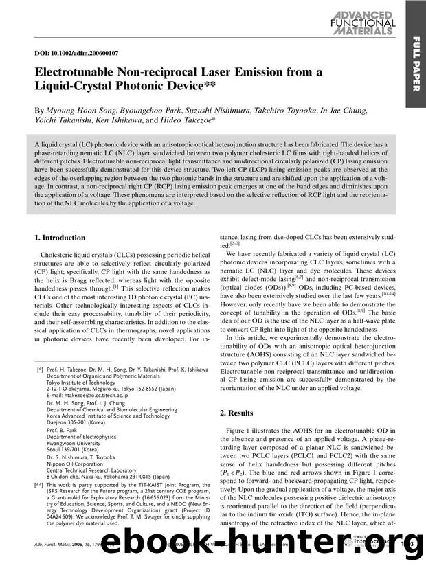 Electrotunable Non-reciprocal Laser Emission from a Liquid-Crystal Photonic Device by Unknown
