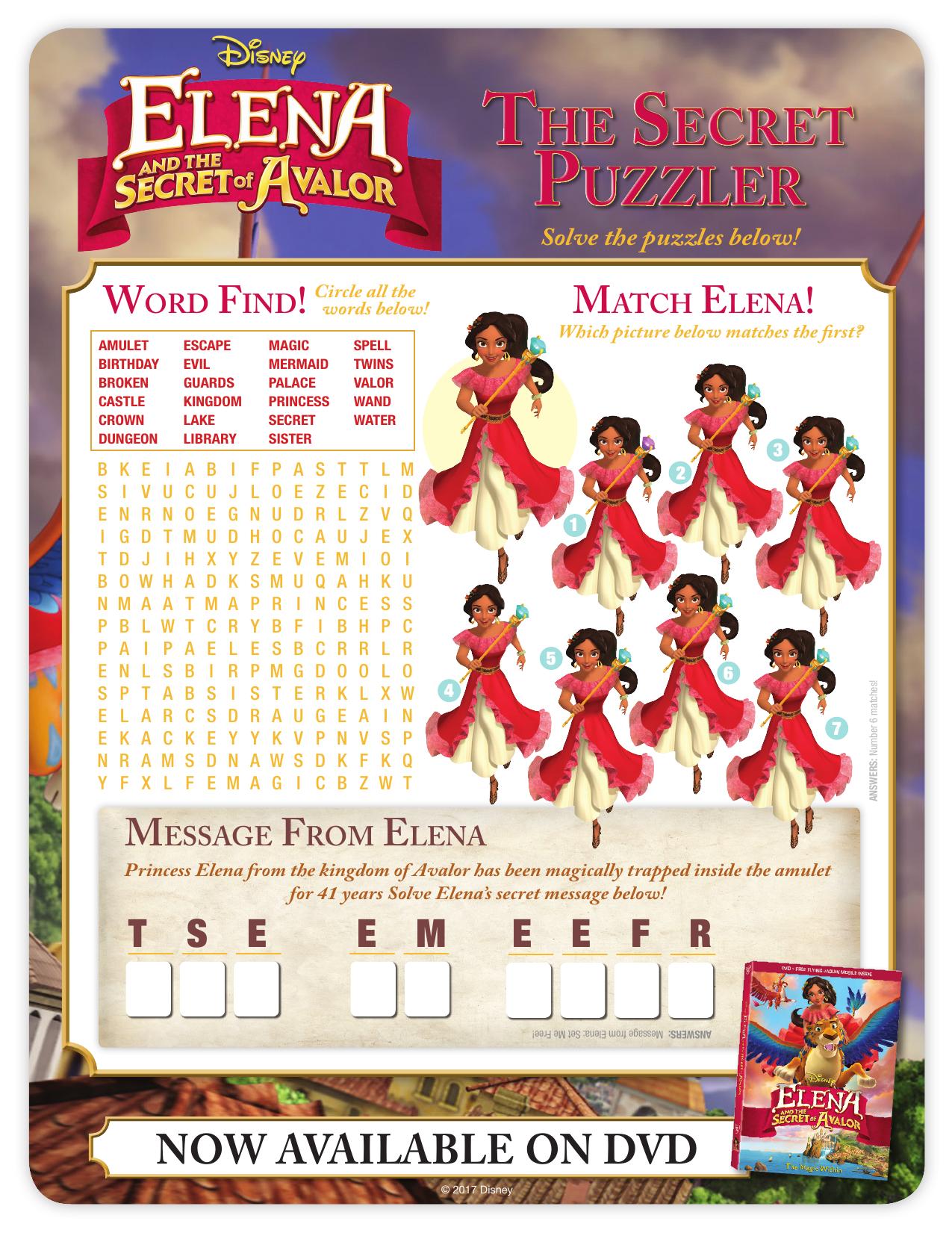Elena And The Secret Of Avalor Activity Set Puzzler by Unknown