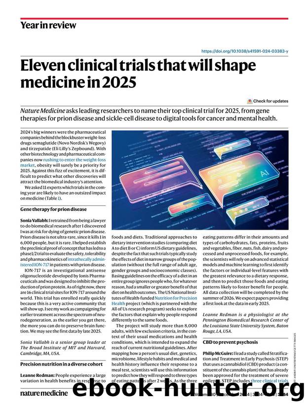 Eleven clinical trials that will shape medicine in 2025 by Paul Webster & Natalie Healey