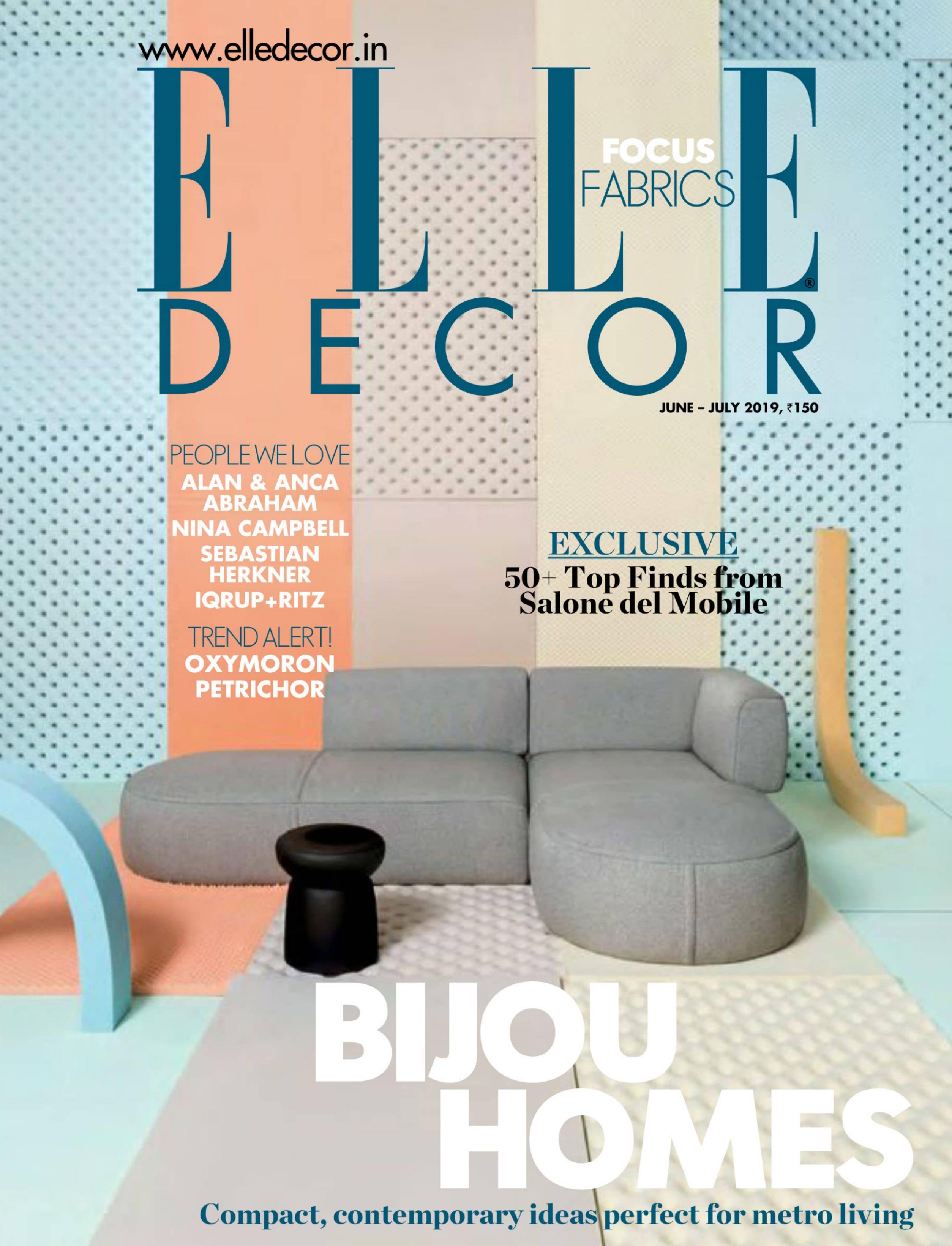 Elle Decor India - June/July 2019 by Unknow