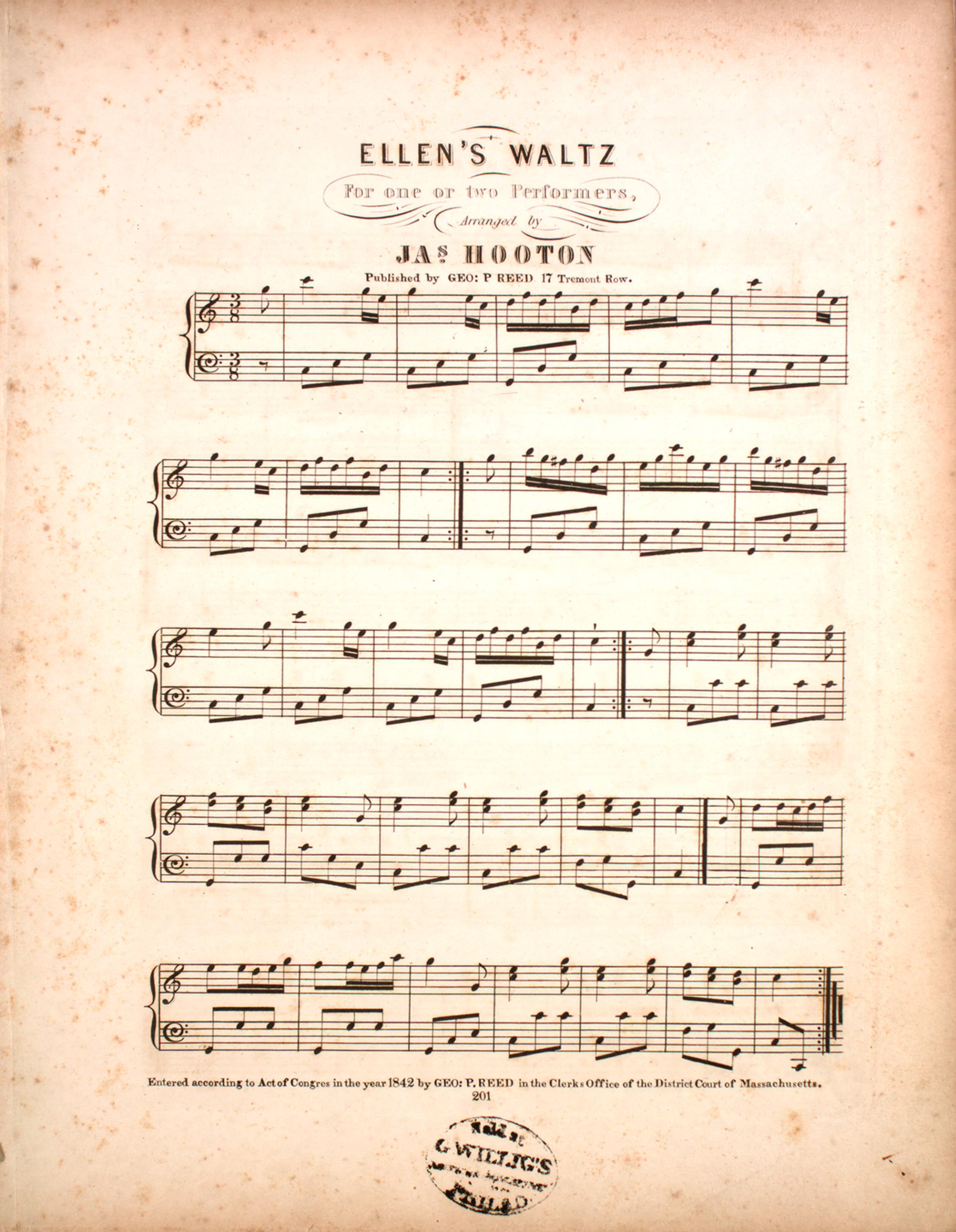 Ellen's Waltz by Unknown