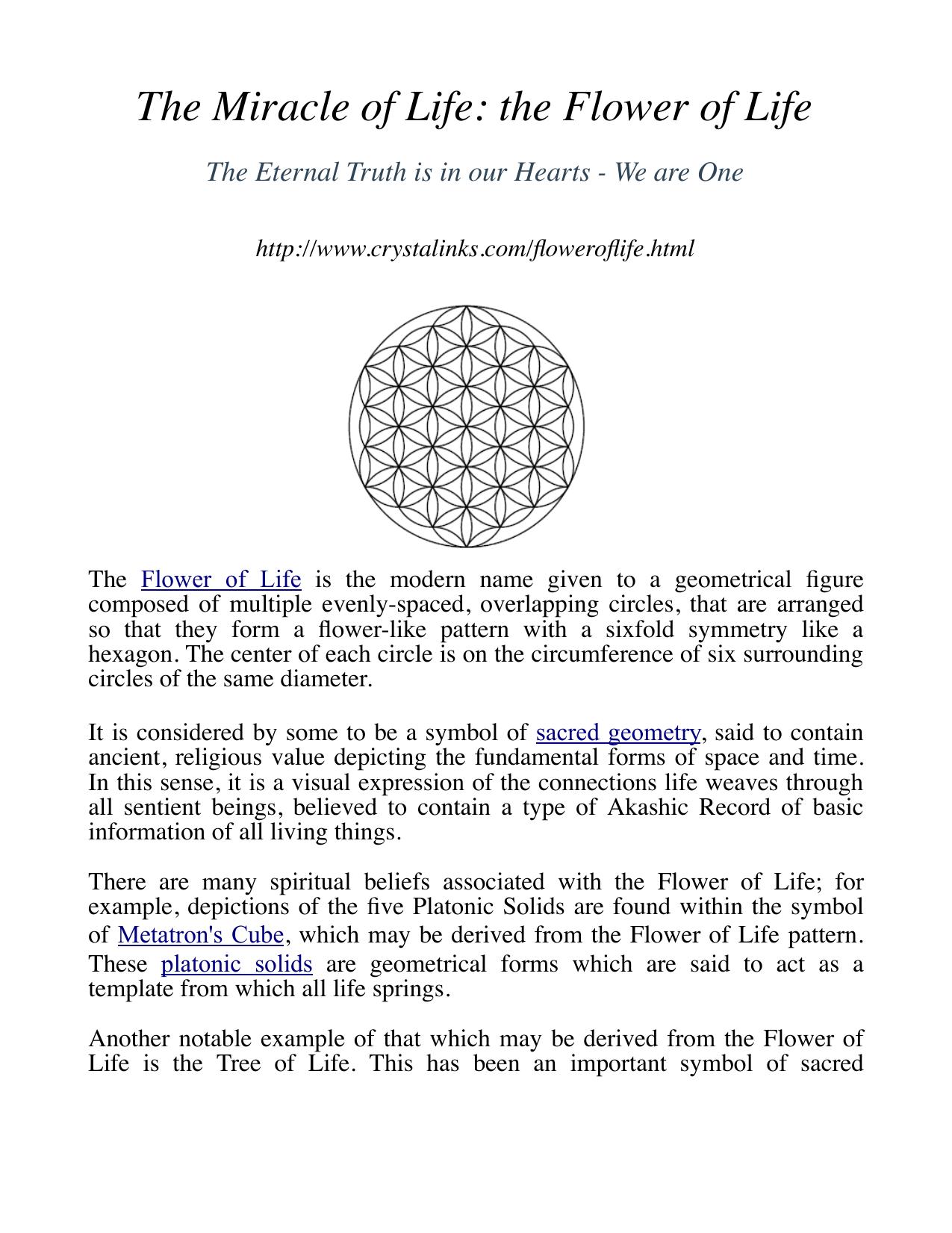 Ellie Crystal - The Miracle of Life by The Flower of Life