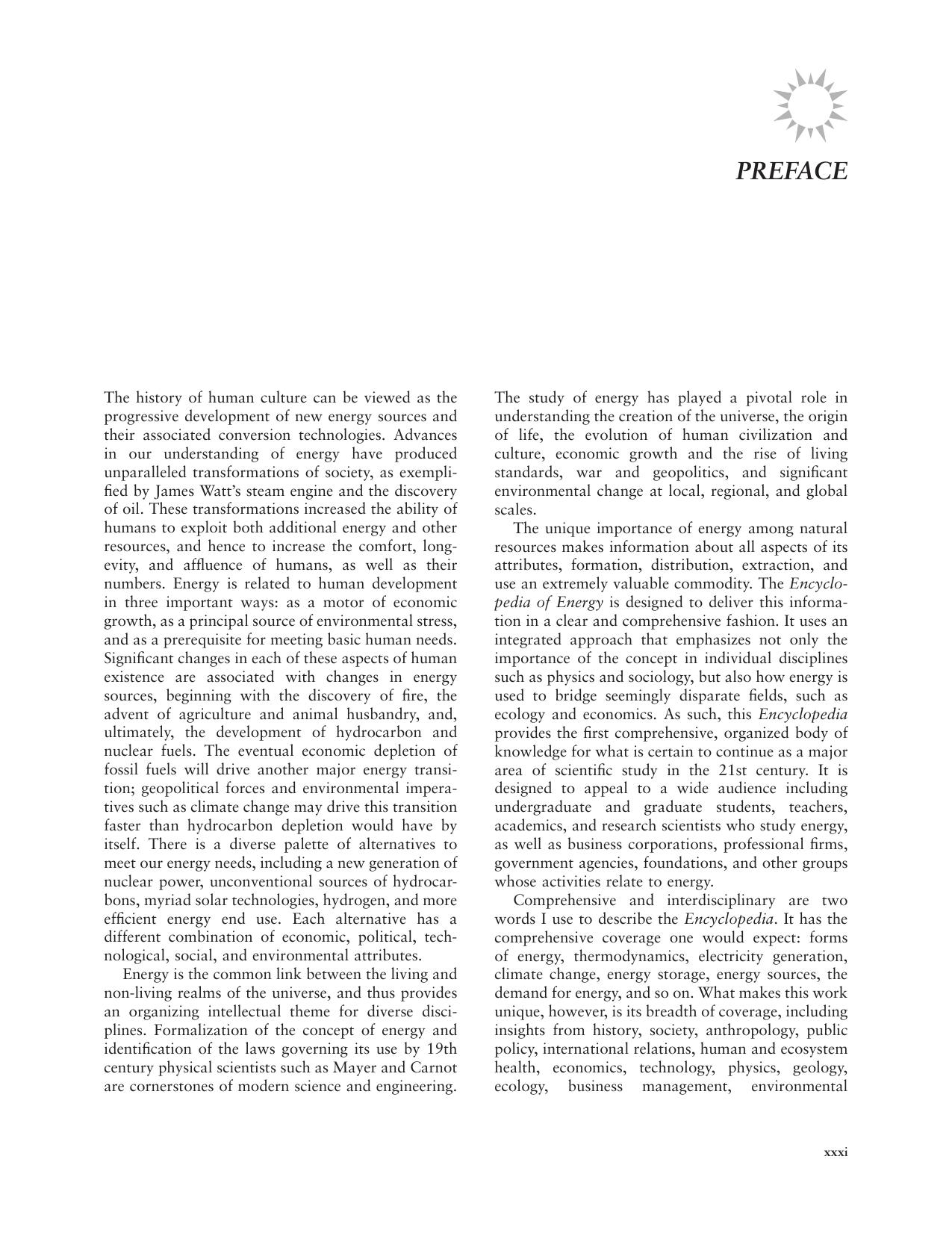 Elsevier Science Encyclopedia of Energy Vol 1 by Unknown