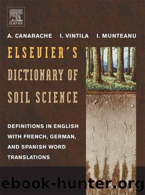 Elsevier's Dictionary of Soil Science: Definitions in English with French, German, and Spanish word translations by A. Canarache & I.I. Vintila & I. Munteanu