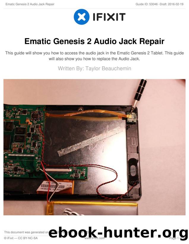 Ematic Genesis 2 Audio Jack Repair by Unknown