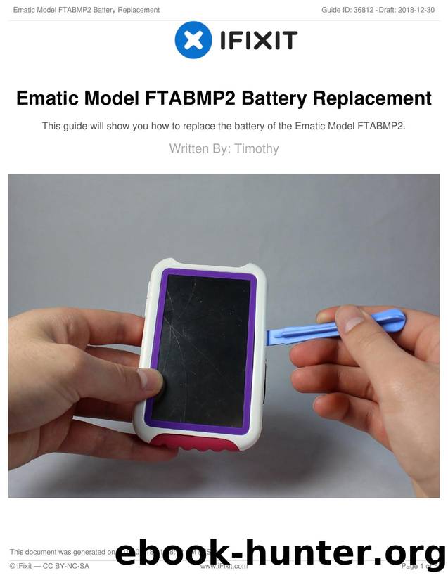 Ematic Model FTABMP2 Battery Replacement by Unknown