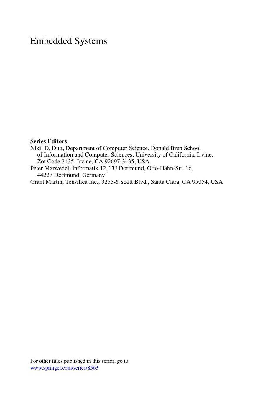 Embedded System Design: Embedded Systems Foundations of Cyber-physical Systems by Peter Marwedel (auth.)