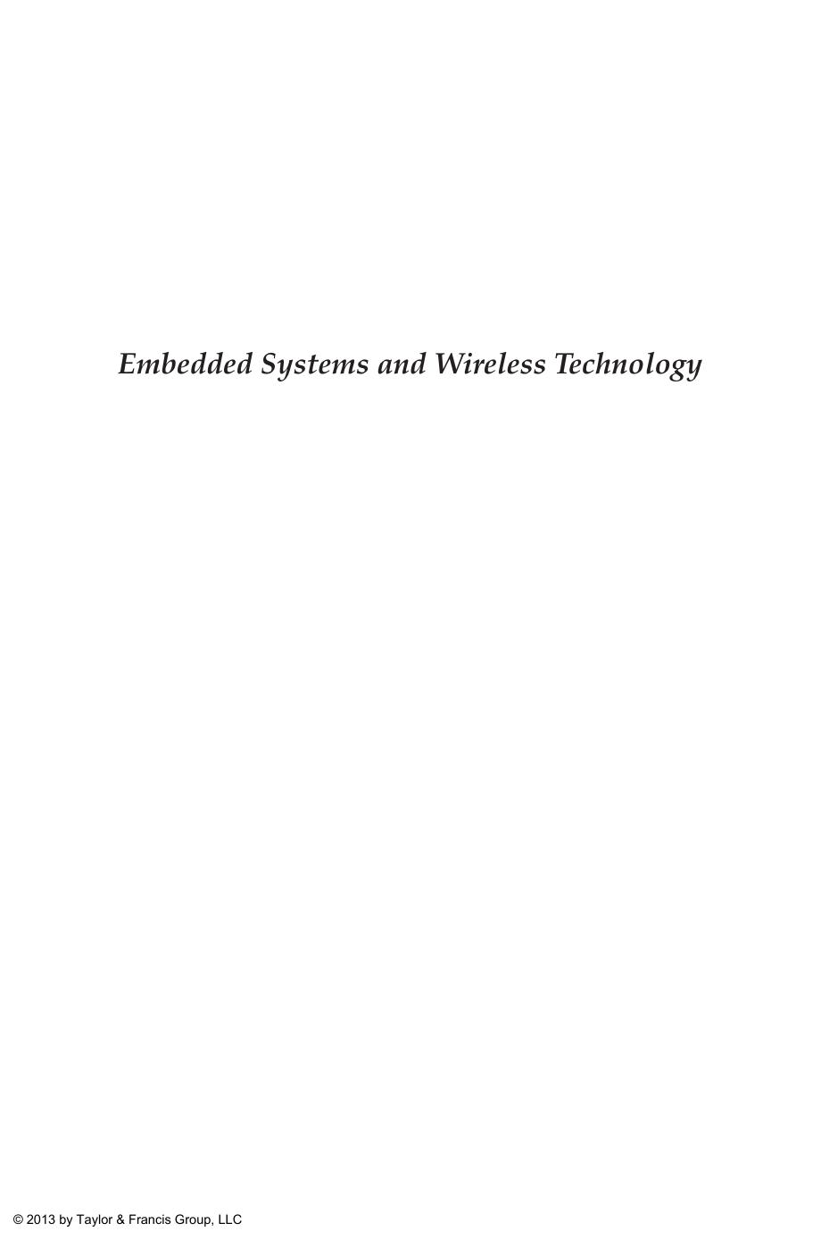 Embedded Systems and Wireless Technology by Unknown