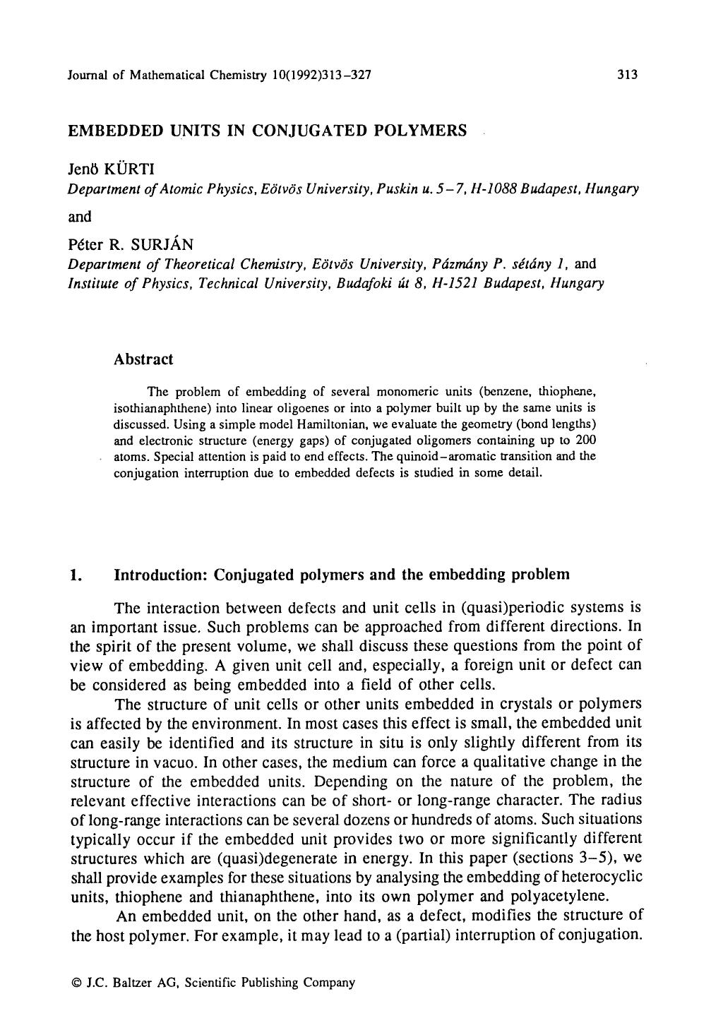 Embedded units in conjugated polymers by Unknown