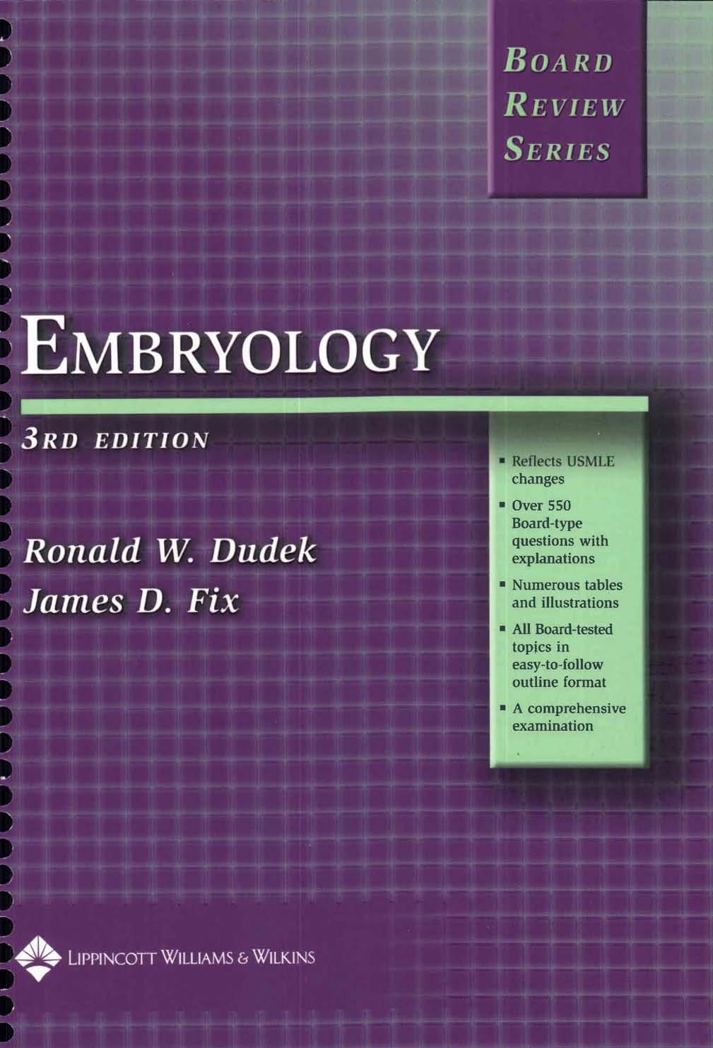Embryology by Ronald W Dudek; James D Fix