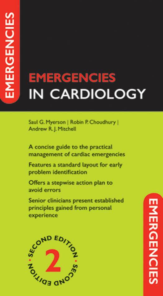 Emergencies in cardiology by Saul G. Myerson Robin P. Choudhury Andrew R. J. Mitchell